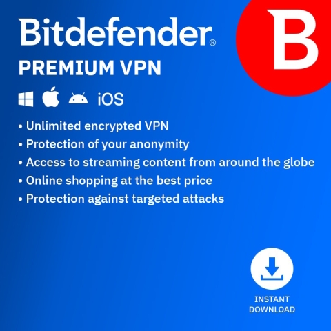 Bitdefender Premium VPN til 10 enheder i 1 år
