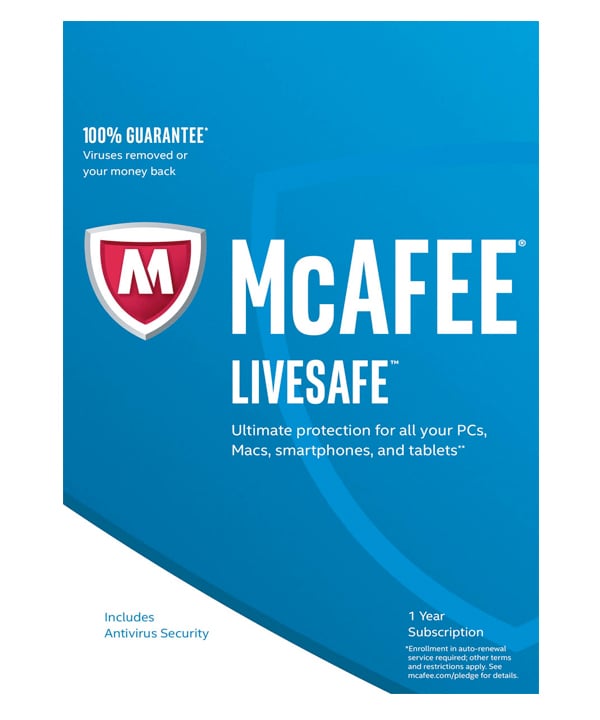 Se McAfee LiveSafe hos e-Gear.dk