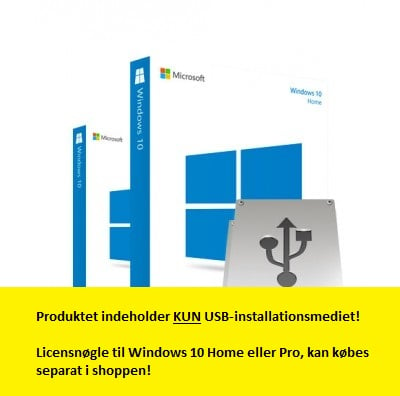 Billede af Windows 10 USB installationsmedie