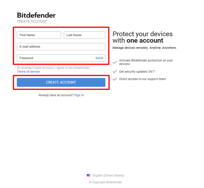 Sådan registrerer du din Bitdefender licens